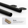 VANCOCO Radiator Collars Cover Pair Matt Black Radiator Pipe Sleeves