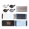 FYUEROPA 12 Pcs Sushi Plates with Sauce dish and Chopsticks,