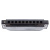 Black Harmonica C Key 10 Hole Blue Harp Stainless Steel