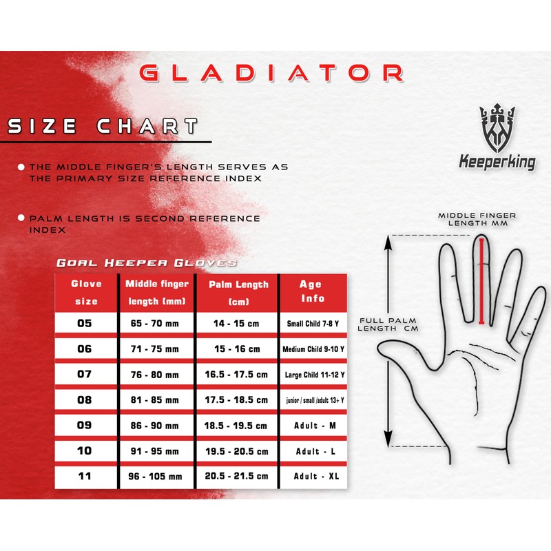 Keeperking GladiatorKing Negative Cut Professional Men's Goalkeeper Gloves with Professional