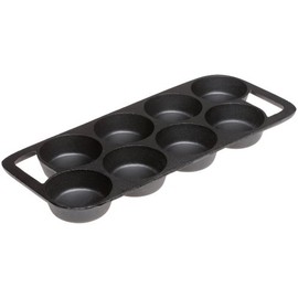 Old Mountain Pre Seasoned 10143 8 Impression Biscuit Pan, 15 3/4 Inch x 6 1/2 Inch,Black