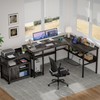 Unikito Reversible L Shaped Desk with Magic Power Outlets and