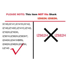 Dttery 4 Foam and Felt Filters Replacement for Shark IX140 IX141 IZ140 IZ162H IZ163H IZ362H IZ363HT IZ440H IZ462H IZ483H Rocket Pet Pro Vertex DuoClean PowerFins Cordless Stick Vacuum Part 617FJ140