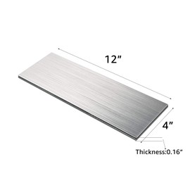 Art3d 4" x 12" Peel and Stick Stainless Steel Metal Backsplashes for Kitchen (30 Pack)