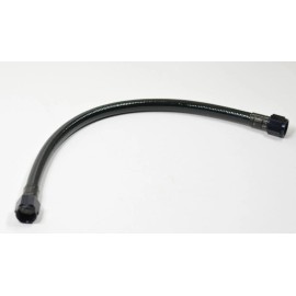 Fragola 16" Long -8 AN To 8 AN Braided Stainless Steel PTFE Hose, Black Coated