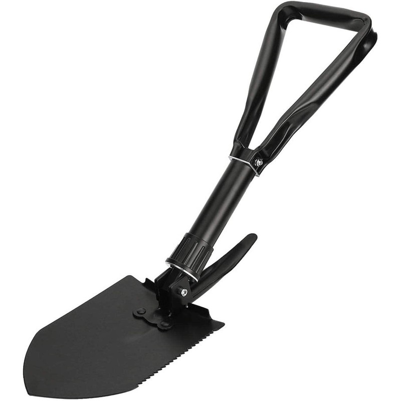 Large 47 cm Multifunctional Folding Shovel, Folding Shovel with Storage