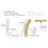 PIERCINGLINE PTFE Labret with Internal Thread + Titanium Attachment Crystal
