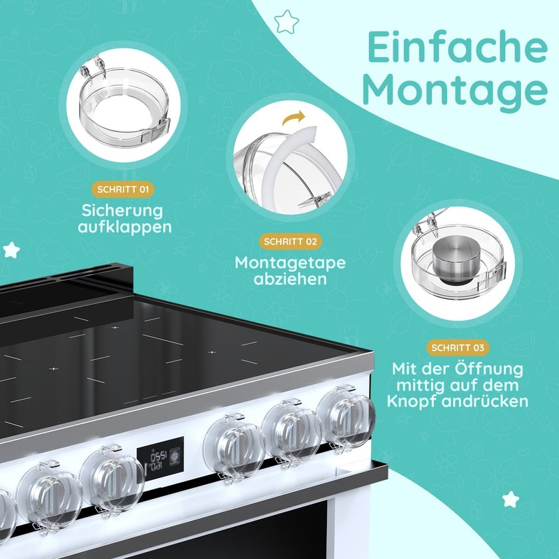 Cooker Protection Children's Cooker Knobs – Pack of 6 Cooker