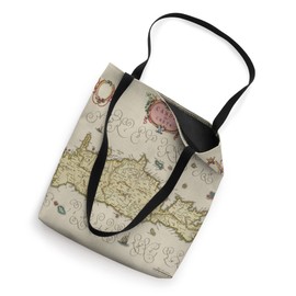 Vintage Crete Greece Map (1665) Tote Bag