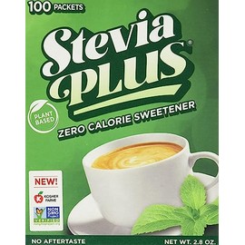 SweetLeaf Stevia Plus Powder Packets- Zero Calorie Sweetener with Stevia Leaf Extract, No Artificial Sweetener Additive, Sugar Free, Keto Friendly, Non GMO, Gluten Free- 100 Count (Pack of 6)