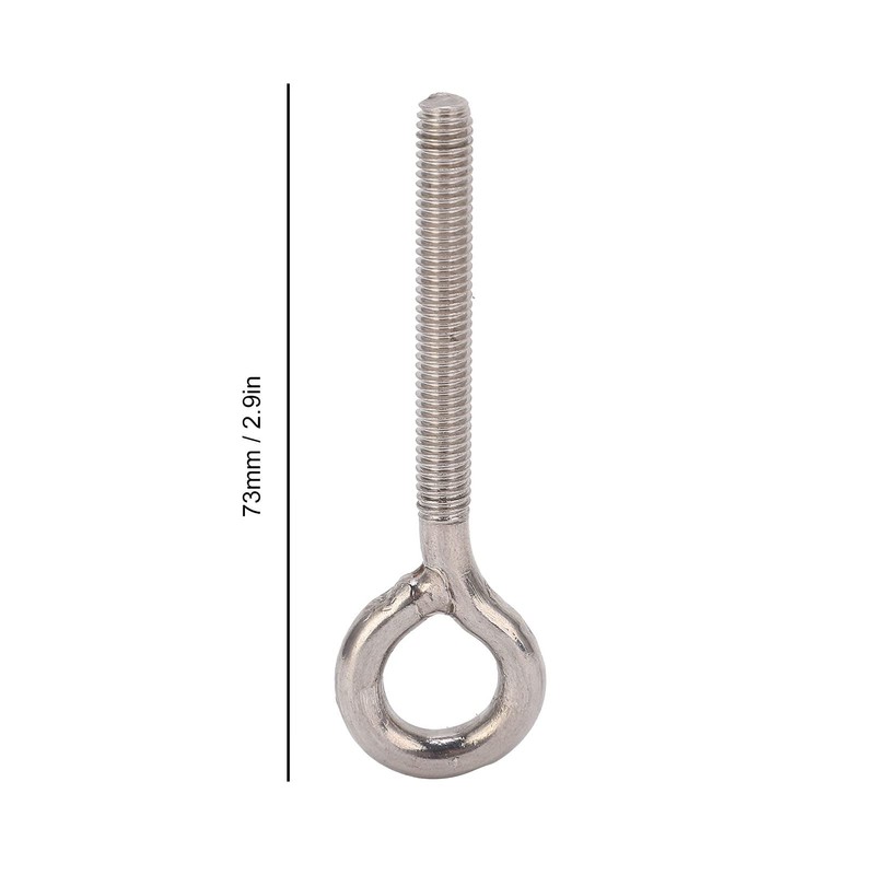 Eye Bolt Screw Hooks, 10 Pcs M6 73 Eye Hooks,