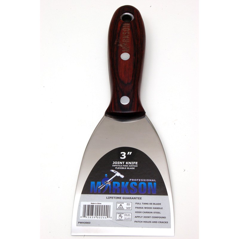 MARKSON Putty Knife 3", Scraper Tool with Pakka Wooden Handle,