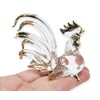 WitnyStore Tiny 2½" Clear Gold Chicken Family Figurine 5 Pieces