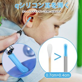 Deiboun Ear Spoons 20pcs 3.5mm Ear Paste Silicone Earpick Silicone Head Replacement Silicone Ear Cleaning Ear Scope Tips Soft Silicone Replacement Parts Reusable (Blue)
