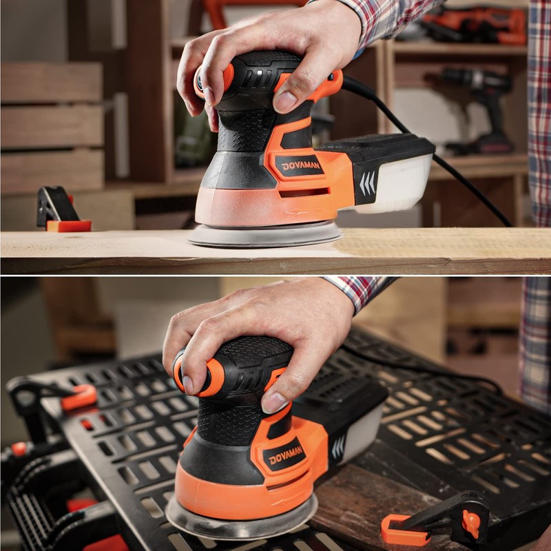 DOVAMAN ROS01A Orbital Sander, 3A Random Orbit Sander, 6 Variable