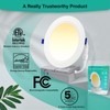 HiBay 8 Pack 4 Inch LED Recessed Lighting, 1200lm 12W=150W,