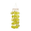 Relaxdays Capiz Wind Chimes with Dreamcatcher, Yellow Sea Shell Garland Mobile, 48 cm, Yellow
