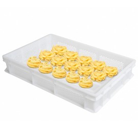 Perforated Drying Tray for Fresh Pasta, 23.6" x 15.74" x 2.75", Teflon Stackable Pasta Drying Bin with Air Holes, Dryer Dough Pasta Case, Made in Italy, L'Oro Del Sud