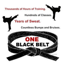 CafePress ONE Black Belt 1 Memory Keepsake Jewelry Box, 5"x5"x3.75"