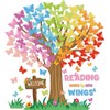 Justforjoyful 148Pcs Tree Classroom Bulletin Board Decor Reading Gives You