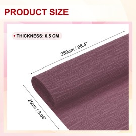 MECCANIXITY Crepe Paper Roll 8.2ft Long 9.84 Inch Wide for Wedding Ceremony Various Large Festivals Decoration, Dark Red