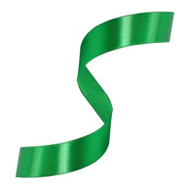 Green Satin Ribbon 3/4 Inches x 25 Yards, Solid Color Fabric Ribbon for Gift Wrapping, Crafts, Hair Bows Making, Wreath, Wedding Party Decoration and Sewing Projects
