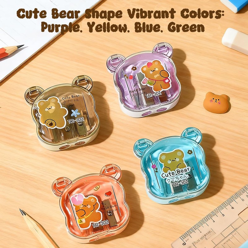 BieFuDan 8 PCS Cute Manual Pencil Sharpeners for No.2/Coloured/Art Pencils