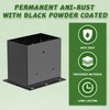 6 Pcs Post Base,4"x 6"Post Brackets(Acturl3.6 x5.6), Heavy Duty Black