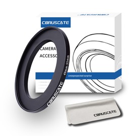 49 mm to 55 mm Lens Adapter Ring, Step Up Ring Filter Adapter Compatible with All 49 mm Lenses with 55 mm UV ND CPL Filter + 1 x Lens Cleaning Cloth