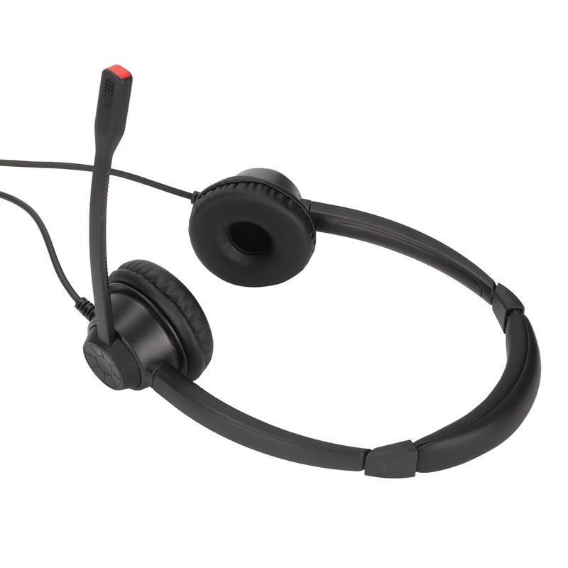 RJ9 Phone Headset Built in HD Microphone Binaural Office Headset
