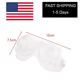 Unbranded Safety Goggles Over Glasses Lab Work Eye Protective Eyewear Clear Lens ANSI