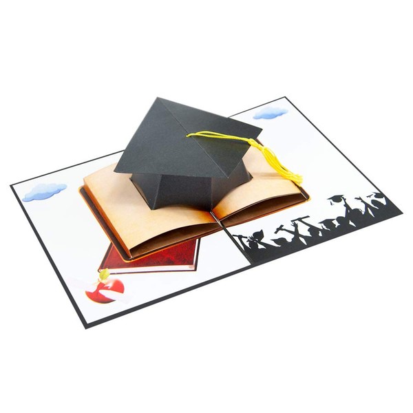 Favour Pop Up Card on Passing Your Exam, Gold 13x18cm