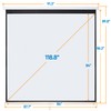 SUPER DEAL 120'' Projector Screen, Retractable Projection Screen Manual Pull