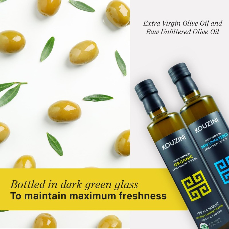 Kouzini Medusa Bundle, Premium Greek Organic Extra Virgin Olive Oil,
