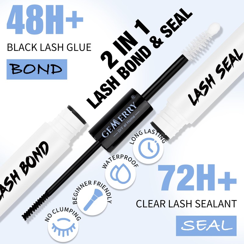 GEMERRY Bond and Seal Lash Glue, Lash Bond and Seal
