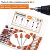 mxuteuk 64Stück Dremel Schleifaufsätze für Dremel-Rotary-Tools, inkl. 42 Aluminiumoxid-Schleifsteine (1/8