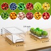 Imncya 6 Pack Stackable Pull-Out Fridge Organizer Drawers, Clear Refrigerator