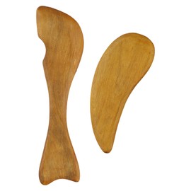 YILANJIN Massager, 2 Pieces Gua Sha Scraping Massage Tool, Wooden Legs Massager, Fishtail Scraping Board, Gua Sha, Gua Sha Massager, Shaped Guasha Board Wood for Legs, Back, Neck