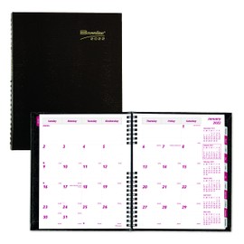 Brownline 2022 CoilPro Monthly Planner, 14 Months, December 2021 to January 2023, Twin-Wire Binding, 8.875" x 7.125", Black (CB1200C.BLK-22)