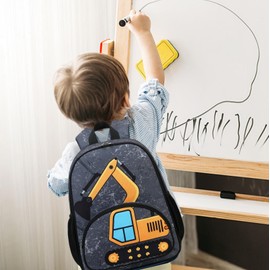 LOIDOU Children's Backpack Boys Kids Backpack Daypack Preschool Backpack Toddler Nursery Bag School Backpack for School Nursery, darkgray