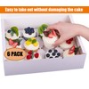 LONGTEAM 6-Set Cupcake Boxes Hold 12 Standard Cupcakes, Food Grade