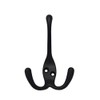 QCAA Premium Quality Coat Hat Hook Three Prongs Hook, 4",