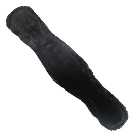 Merauno® Lambswool contour belt, saddle belt, short girth dressage strap, made of quality merino lambswool, special anatomical concave shape, for better slip resistance Colour: natural, black, brown, anthracite.