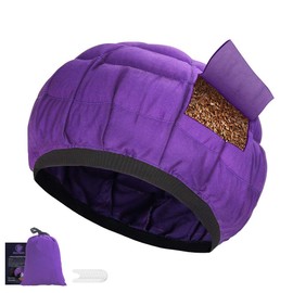 Beautybaby - Gorra térmica de acondicionamiento profundo inalámbrica, con tratamiento para microondas y cabello rizado, 100% algodón natural