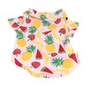Dog Fruit Print Shirt Breathable Cool Fashionable Cute Pet Clothes