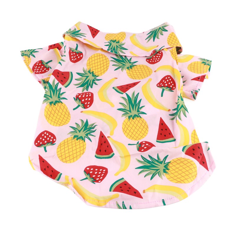 Dog Fruit Print Shirt Breathable Cool Fashionable Cute Pet Clothes