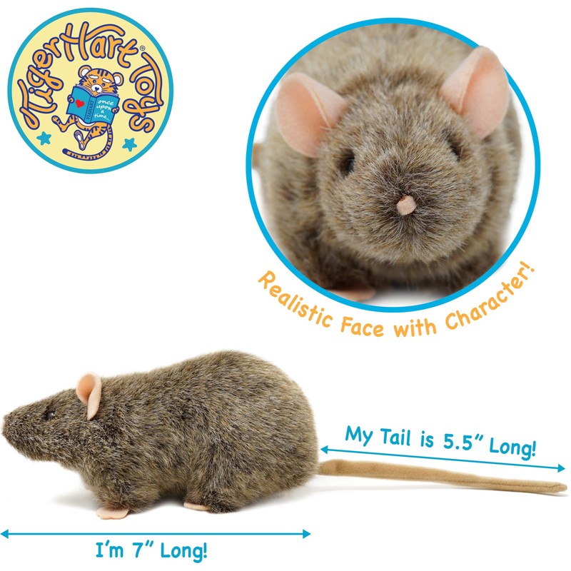 TigerHart Reuben The Rat - 7 Inch Stuffed Animal Plush