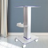 Acrylic Beautician Wheeled Trolley, Tool Equipment Storage Organizer Stand, 3-Layer