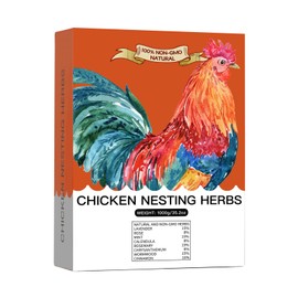 HoazHoald 35 Oz Chicken Nesting Herbs Flowers Coop Refresher 2.2lb Premixed 8 Dried Herbs Natural Nesting Box Herbs for Chicken Coop Freshness Promote Egg Laying Help Coop Smell Box Packaging