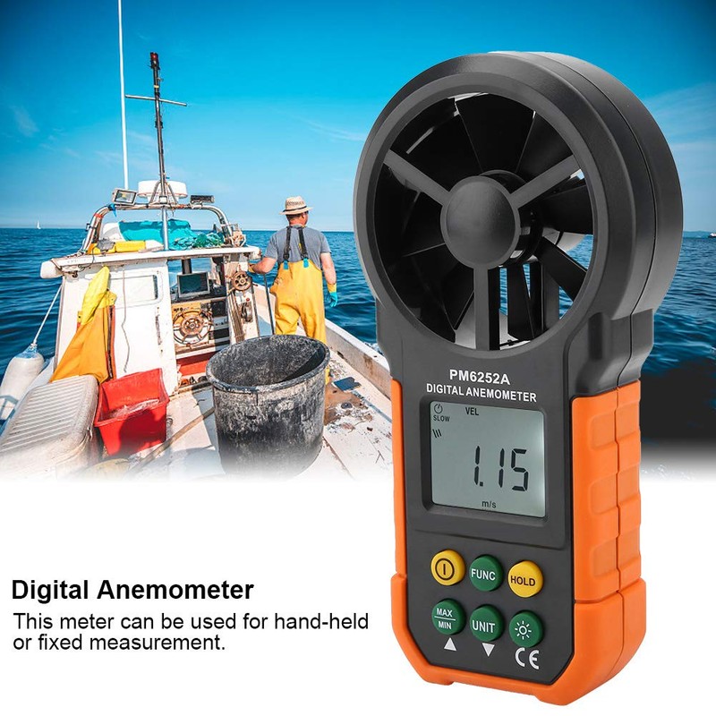 PM6252A Digital Wind Speed Meter, Wind Gauge Handheld Wind Speed